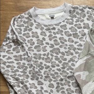 Aerie leopard oversized sweatshirt